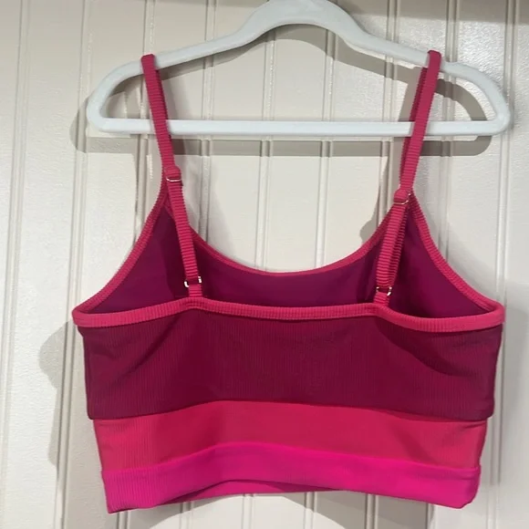 Beach Riot Eva Bikini Top Raspberry Colorblock - Picture 6 of 8